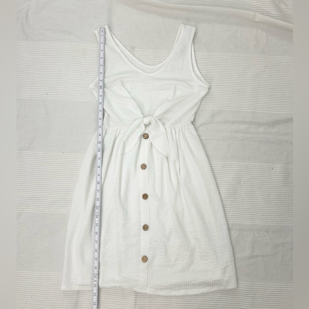 Caution To The Wind White Sleeveless Sun Dress - Picture 6 of 8